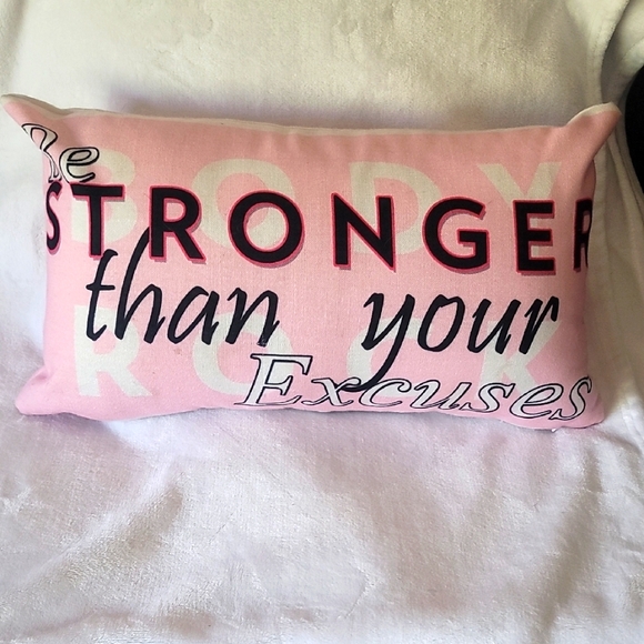 BODY ROCK Other - BODY ROCK Pink Motivational Pillow